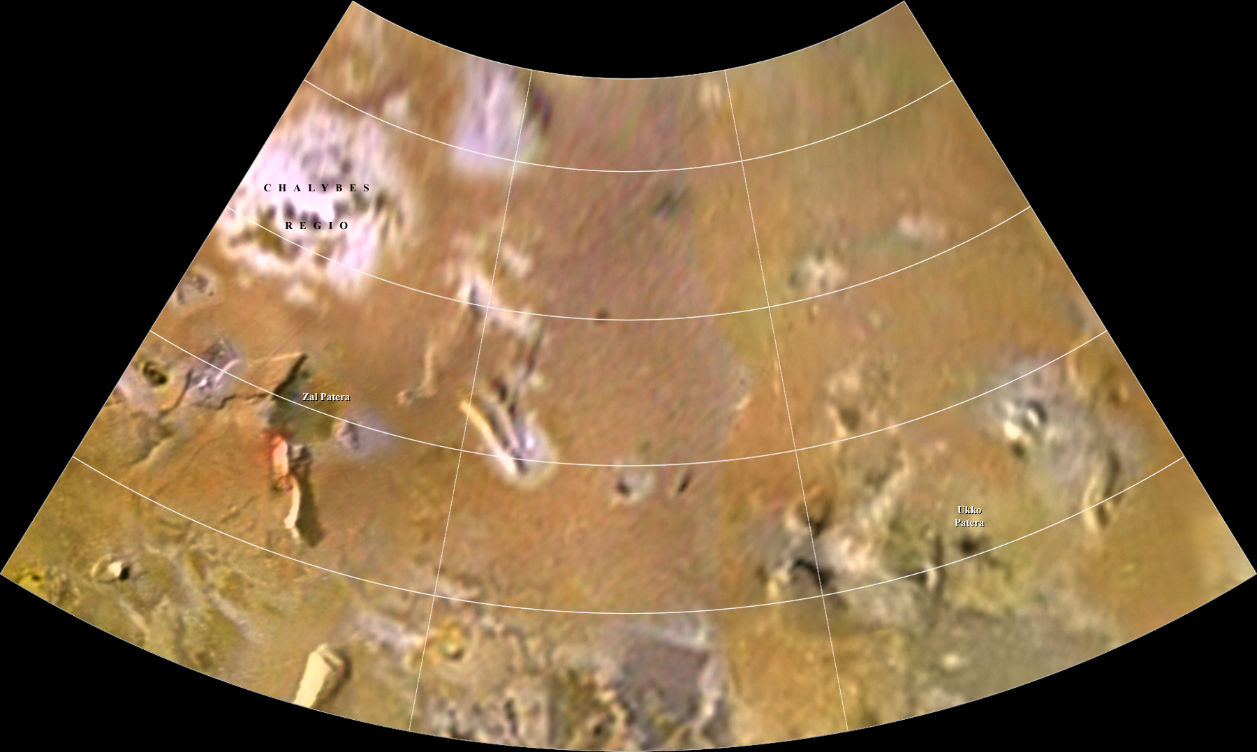 Mapa Io - čtyřúhelník 2