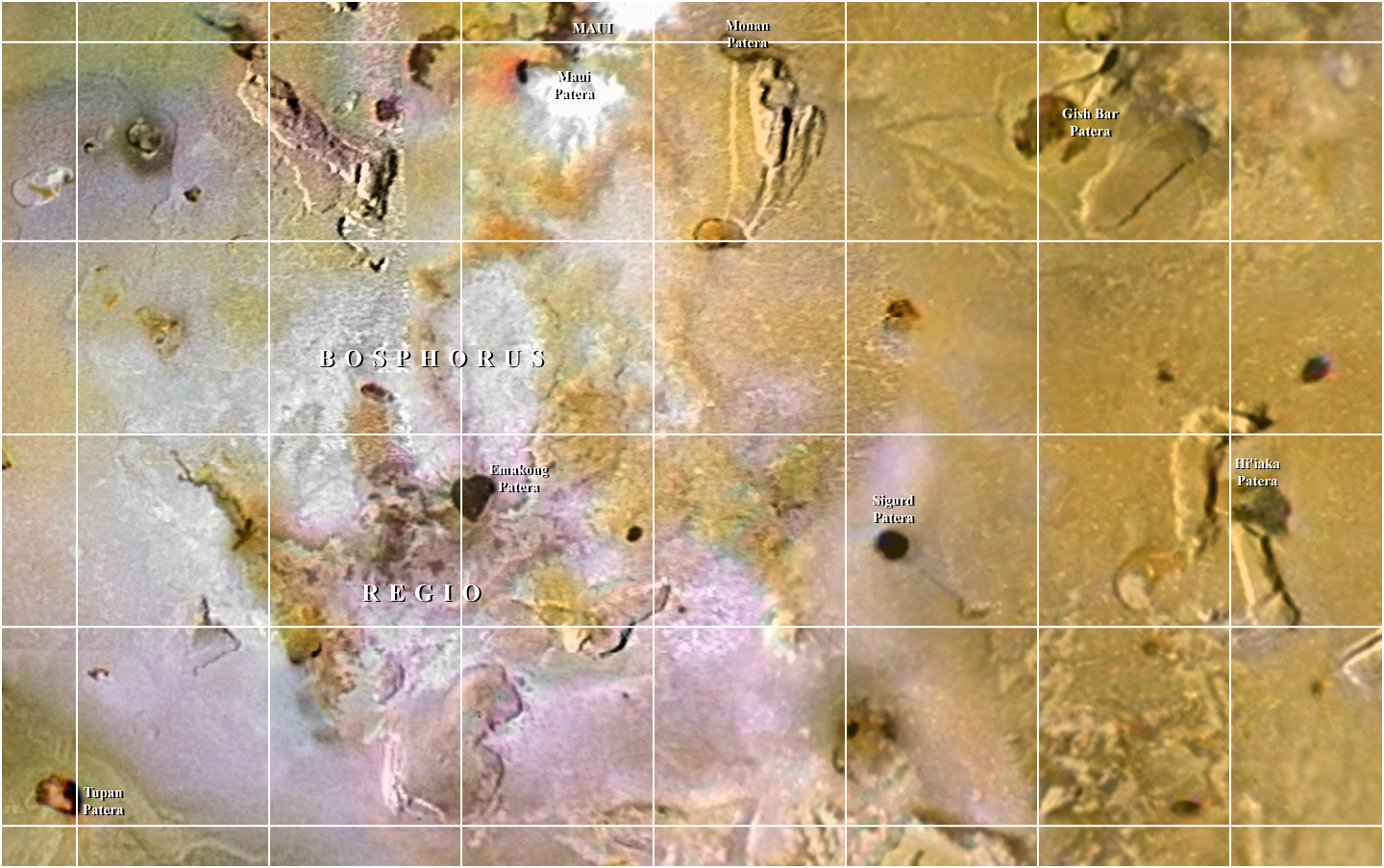 Mapa Io - čtyřúhelník 7