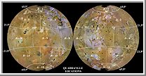 Rozmístění čtyřúhelníků na mapě Io