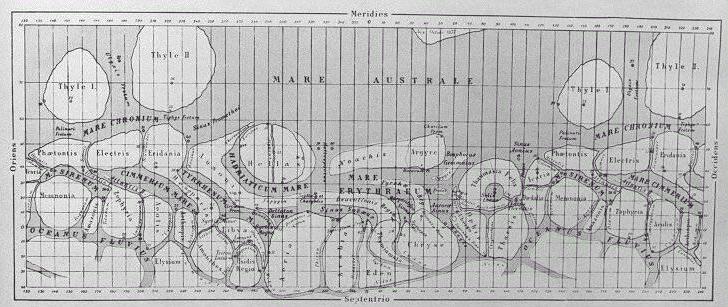 Nová mapa od Schiaparelli z roku 1877