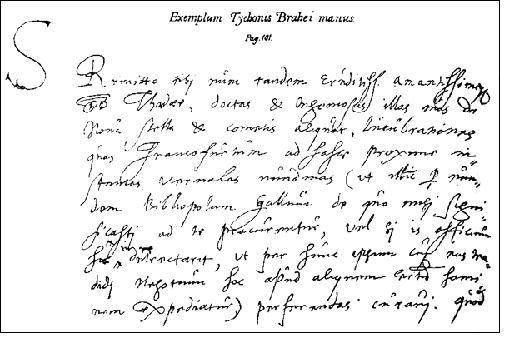 Dopis Hájkovi od Braha